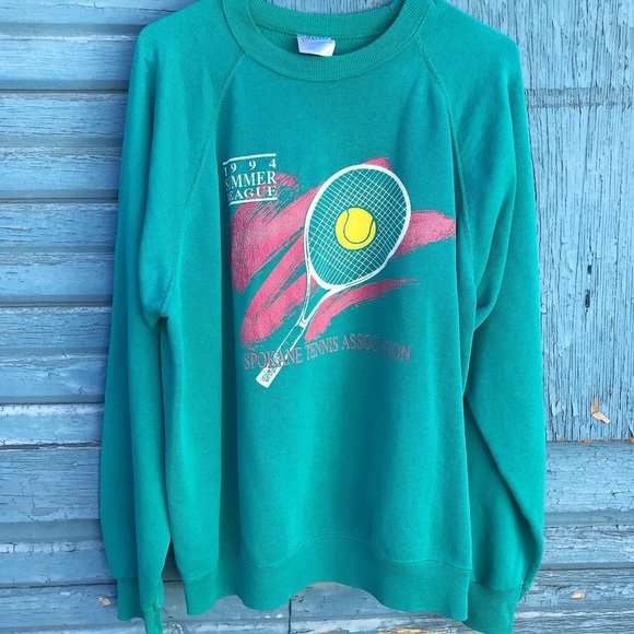 Hanes Sweaters - Vintage 1994 Summer League Tennis Sweatshirt
